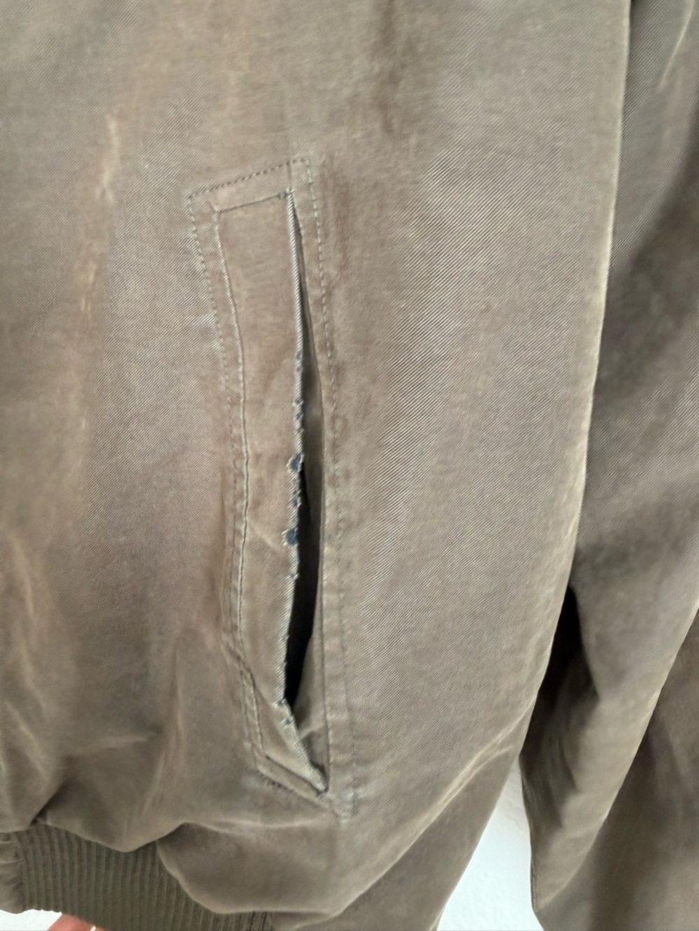 Lacoste Vintage 90s Brown Olive Zip-Up Bomber Jacket - Picture 3 of 13